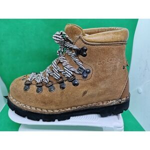 VINTAGE Kinney Shoes Colorado Brown Suede Leather Womens Hiking Ankle Boots Sz 5